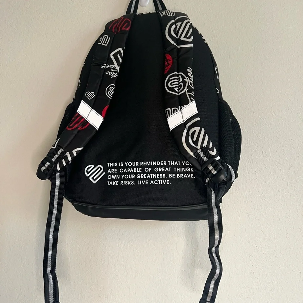 2/$30 Justice Sporty School Black and Red Backpack